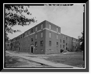 Techwood Homes, Building No. 3, 559 Techwood Drive & 129-135 Merrit Avenue, Atlanta, Fulton County, GA - 3, Antique Print