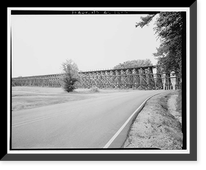 Historic Framed Print, Gulf, Mobile & Ohio Railroad Bridge, Spans Black Warrior River between Northport & Tusc, Tuscaloosa, Tuscaloosa County, AL - 2,  17-7/8" x 21-7/8"