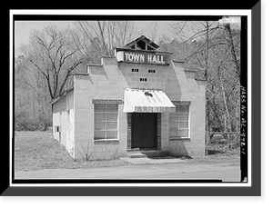 Cardiff Town Hall, Old County Road 109, Cardiff, Jefferson County, AL Classic, Vintage Wall Art
