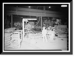 Historic Framed Print, United States Pipe & Foundry Company Plant, Pipe Casting & Testing Area, 2023 St. Louis Avenue at I-20/59, Bessemer, Jefferson County, AL - 3,  17-7/8" x 21-7/8"