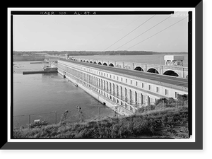 Wilson Dam & Hydroelectric Plant, Spanning Tennessee River at Wilson Dam Road (Route, Muscle Shoals, Colbert County, AL - 4, Vintage Poster