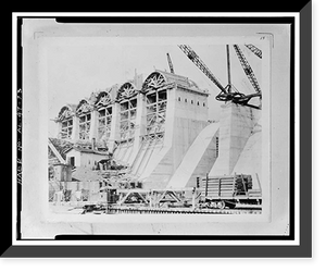 Wilson Dam & Hydroelectric Plant, Spanning Tennessee River at Wilson Dam Road (Route, Muscle Shoals, Colbert County, AL - 23, Antique Poster