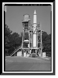 Marshall Space Flight Center, Redstone Rocket (Missile) Test Stand, Dodd Road, Huntsville vicinity, Madison County, AL - 3, Antique Poster