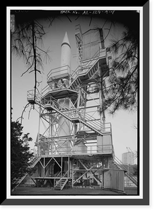 Marshall Space Flight Center, Redstone Rocket (Missile) Test Stand, Dodd Road, Huntsville vicinity, Madison County, AL - 4, Vintage Poster