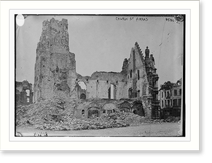 Antique Architecture - Church at Arras - Antique Wall Decor Print