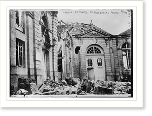 Black & White Photo - Verdun entrance to Archbishop's Palace