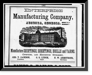Enterprise Manufacturing Company, 1450 Greene Street, Augusta Canal, Augusta, Richmond County, GA - 3, Historic Reproduction