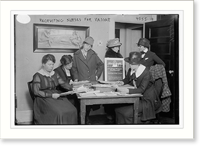 Antique Photo Print - Recruiting nurses for Vassar