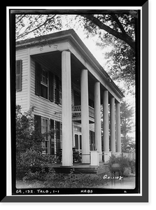 Historic Framed Print, Hill-Leonard House, Talbotton, Talbot County, GA,  17-7/8" x 21-7/8"
