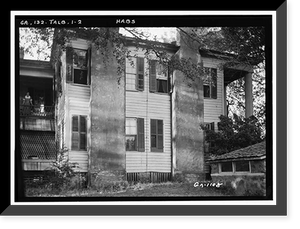 Historic Framed Print, Hill-Leonard House, Talbotton, Talbot County, GA - 2,  17-7/8" x 21-7/8"