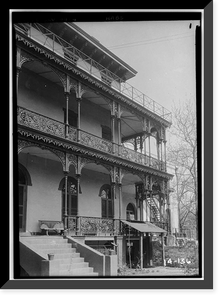 Historic Framed Print, Wetter House, 425 Oglethorpe Street, Savannah, Chatham County, GA - 4,  17-7/8" x 21-7/8"