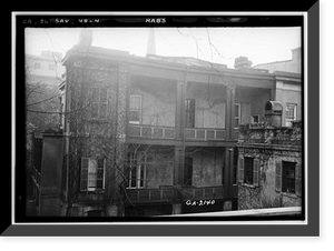 Historic Framed Print, Sorrel-Weed House, 6 West Harris Street, Savannah, Chatham County, GA - 4,  17-7/8" x 21-7/8"