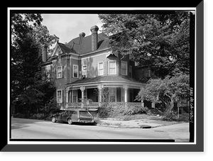 Historic Framed Print, Savannah Victorian Historic District, 321 East Bolton Street (House), Savannah, Chatham County, GA,  17-7/8" x 21-7/8"