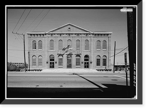 Central of Georgia Railway, Passenger Station & Train Shed, Corner of Louisville (Railroad) Road & West Broad, Savannah, Chatham County, GA, Antique Print