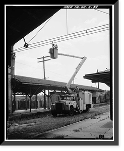Central of Georgia Railway, Passenger Station & Train Shed, Corner of Louisville (Railroad) Road & West Broad, Savannah, Chatham County, GA - 38, Vintage Poster