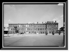 Historic Framed Print, Central of Georgia Railway, Red (Administration) Building, 233 West Broad Street, Savannah, Chatham County, GA - 4,  17-7/8" x 21-7/8"