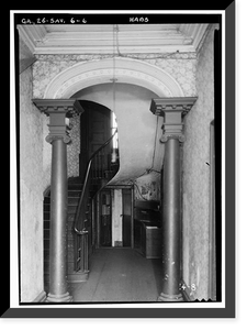 Isaiah Davenport House, 324 East State Street, Savannah, Chatham County, GA - 6, Vintage Print