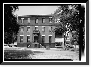 Historic Framed Print, Anderson-Leslie House, 4 West Oglethorpe Street, Savannah, Chatham County, GA,  17-7/8" x 21-7/8"