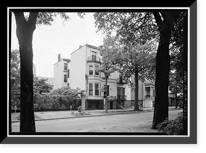 Historic Framed Print, Anderson-Preston House, 14 East Oglethorpe Street, Savannah, Chatham County, GA - 2,  17-7/8" x 21-7/8"