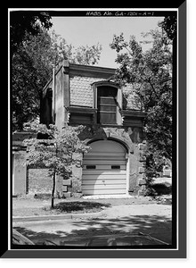 Samuel P. Hamilton House, Carriage House, 330 Abercorn Street, Savannah, Chatham County, GA, Vintage Poster