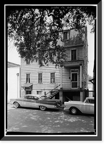 Historic Framed Print, Hampton Lillibridge House, No. 1, 507 East Julian Street (moved from 310 East Bryan, Savannah, Chatham County, GA,  17-7/8" x 21-7/8"