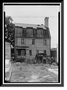 Historic Framed Print, Hampton Lillibridge House, No. 1, 507 East Julian Street (moved from 310 East Bryan, Savannah, Chatham County, GA - 2,  17-7/8" x 21-7/8"