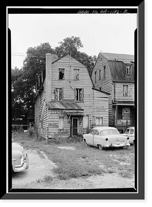 Historic Framed Print, Hampton Lillibridge House, No. 2, 312 East Bryan Street (demolished), Savannah, Chatham County, GA - 2,  17-7/8" x 21-7/8"