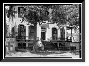 Historic Framed Print, Abram Minis House, 204 East Jones Street, Savannah, Chatham County, GA,  17-7/8" x 21-7/8"