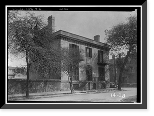 Historic Framed Print, Minis House, 204 Hull Street, Savannah, Chatham County, GA,  17-7/8" x 21-7/8"