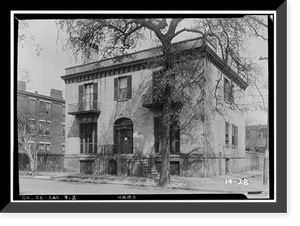 Historic Framed Print, Minis House, 204 Hull Street, Savannah, Chatham County, GA - 2,  17-7/8" x 21-7/8"