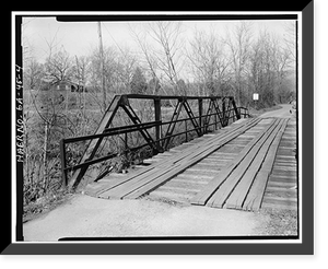 County Road 130 Bridge, Spanning Gulf Creek, Rising Fawn vicinity, Dade County, GA - 4, Historic Print