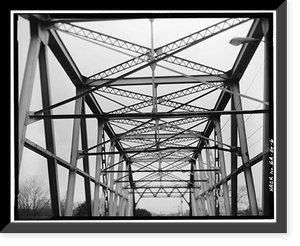 Second Avenue Bridge, Spanning Oostanaula on State Route 101 (Second Ave, Rome, Floyd County, GA - 6, Antique Print