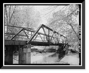 Gordon County Road 220 Bridge, Spanning Pine Log Creek on County Road 220, Fairmount vicinity, Gordon County, GA, Vintage Print