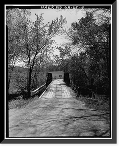 Gordon County Road 220 Bridge, Spanning Pine Log Creek on County Road 220, Fairmount vicinity, Gordon County, GA - 4 Classic, Vintage Print