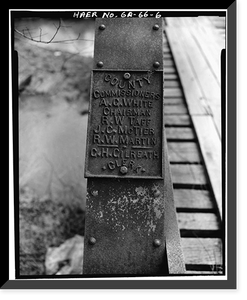 Woody Allen Road Bridge, Spanning Oothalooga Creek at County Road 316, Adairsville vicinity, Bartow County, GA - 6, Antique Poster