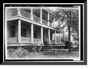 Mitchell-Barron House, Washington & Madison Streets, Clinton, Jones County, GA - 2 Classic, Vintage Print