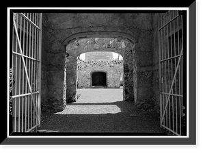 Historic Framed Print, Iolani Barracks, Richards & Hotel Streets, Honolulu, Honolulu County, HI - 7,  17-7/8" x 21-7/8"