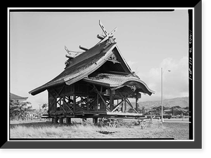 Historic Framed Print, Kukui Shrine, College Walk, Honolulu, Honolulu County, HI,  17-7/8" x 21-7/8"