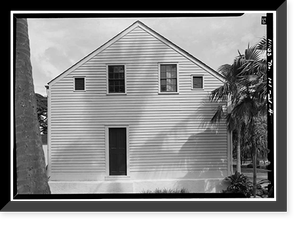 Historic Framed Print, Mission Frame House, King & Kawaiahao Streets, Honolulu, Honolulu County, HI - 4,  17-7/8" x 21-7/8"