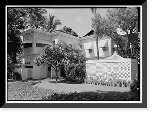 Historic Framed Print, Washington Place, 320 South Beretania Street, Honolulu, Honolulu County, HI - 6,  17-7/8" x 21-7/8"