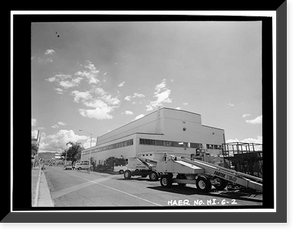 Historic Framed Print, Pearl Harbor Naval Shipyard, Building No. 58, Pearl Harbor Shipyard, South Corner of Avenue G &, Pearl Harbor, Honolulu County, HI - 2,  17-7/8" x 21-7/8"