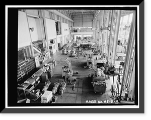Historic Framed Print, Pearl Harbor Naval Shipyard, Building No. 58, Pearl Harbor Shipyard, South Corner of Avenue G &, Pearl Harbor, Honolulu County, HI - 3,  17-7/8" x 21-7/8"