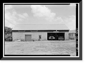 Historic Framed Print, Fire Station, Moloka'i Island, Kalaupapa, Kalawao County, HI,  17-7/8" x 21-7/8"