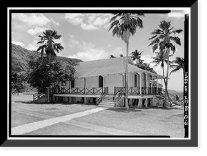 Historic Framed Print, Bay View Home, Old Kitchen, Moloka'i Island, Kalaupapa, Kalawao County, HI - 3,  17-7/8" x 21-7/8"