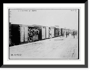 Historic Framed Print, U.S. soldiers in France,  17-7/8" x 21-7/8"