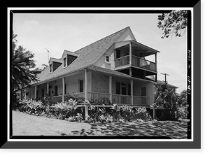 Historic Framed Print, William & Mary Alexander House, Wailuku, Maui County, HI,  17-7/8" x 21-7/8"