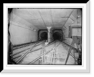 Historic Framed Print, N.Y. - N.J. Tunnel,  17-7/8" x 21-7/8"