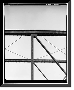 Mill Rock Bridge, Spanning Big Bear Creek, Monmouth Township, Jackson County, IA - 11, Antique Print