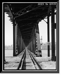 Keokuk & Hamilton Bridge, Spanning Mississippi River, Keokuk, Lee County, IA - 53, Antique Print