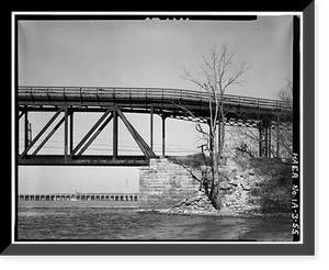 Keokuk & Hamilton Bridge, Spanning Mississippi River, Keokuk, Lee County, IA - 55, Vintage Print